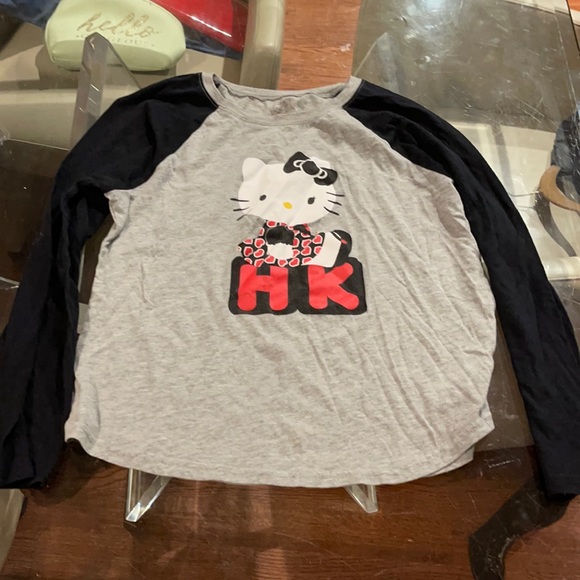 Hello Kitty medium Hk long sleeve jersey style lounge pj top - Picture 1 of 3